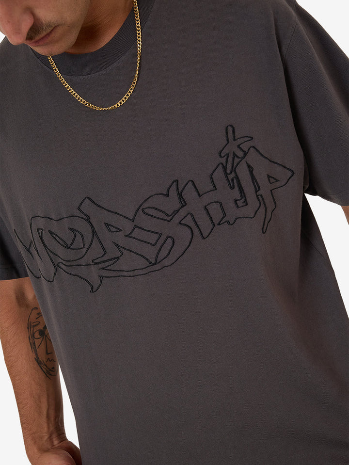 Worship Supplies Throws Tee - Worn Black