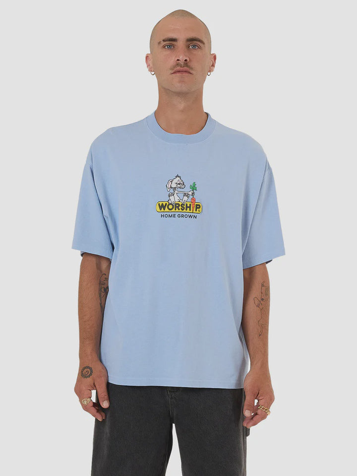 Worship Supplies Home Grown Oversized Tee - Bell Air Blue