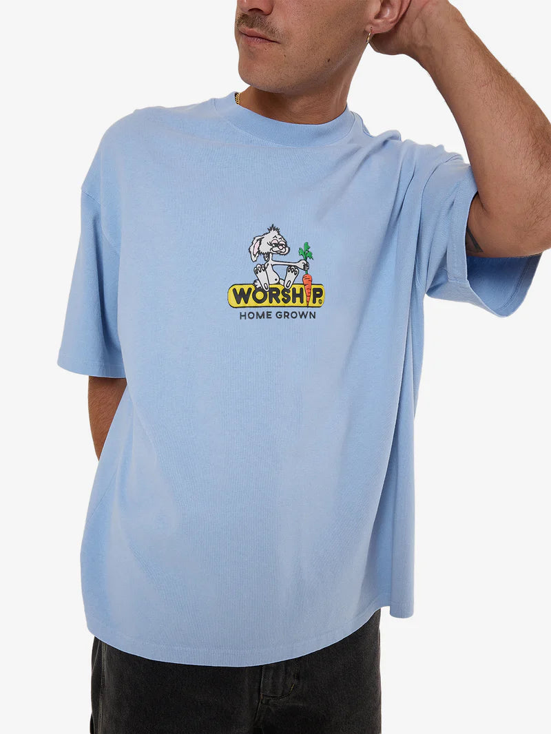 Worship Supplies Home Grown Oversized Tee - Bell Air Blue
