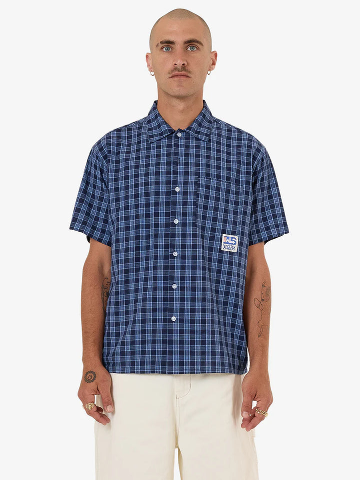 Worship Supplies Removal Short Sleeve Shirt - Bell Air Blue