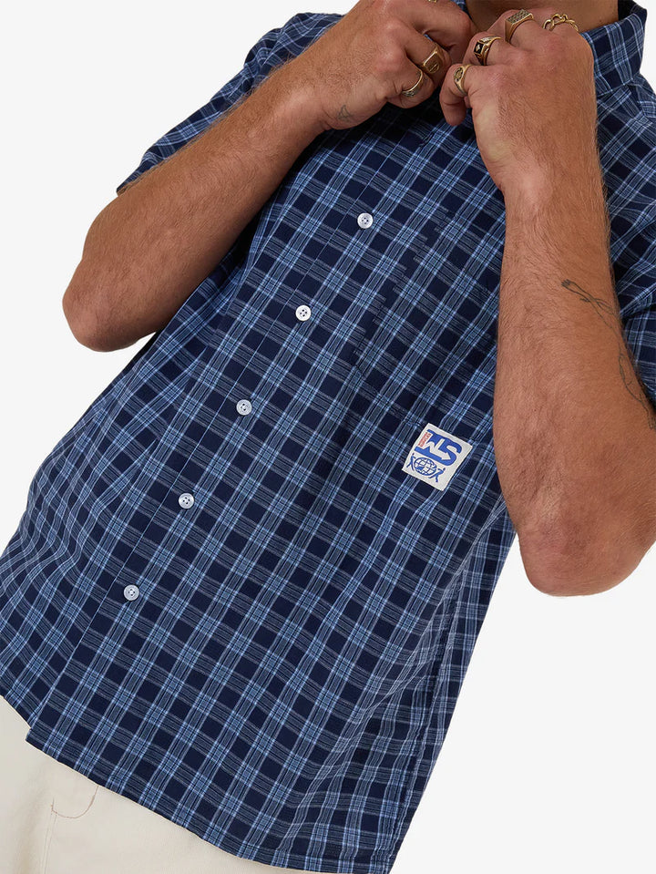 Worship Supplies Removal Short Sleeve Shirt - Bell Air Blue
