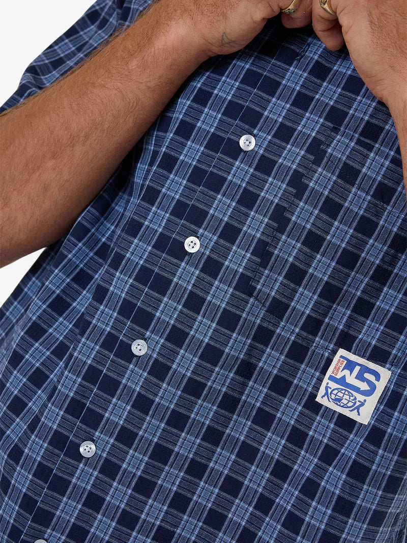 Worship Supplies Removal Short Sleeve Shirt - Bell Air Blue