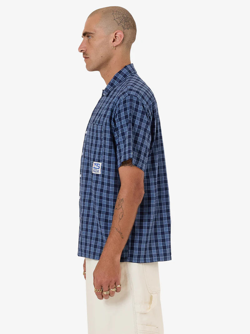 Worship Supplies Removal Short Sleeve Shirt - Bell Air Blue