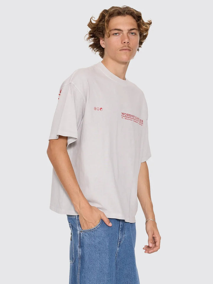 Worship Supplies Data Point Box Crop Tee - Vapour Grey
