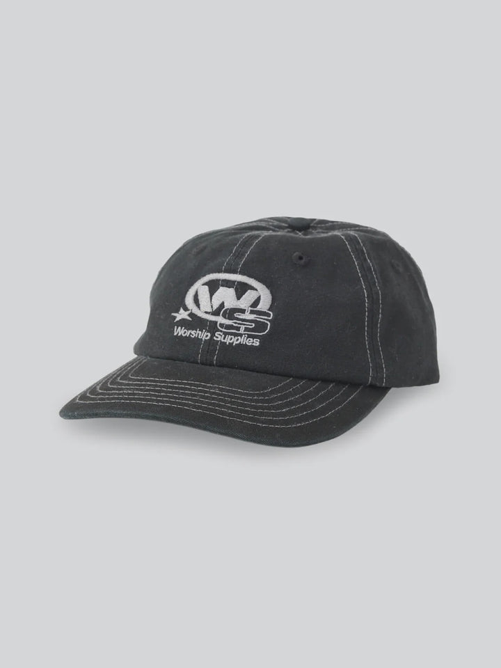 Worship Supplies Topper 6 Panel Hat - Washed Black