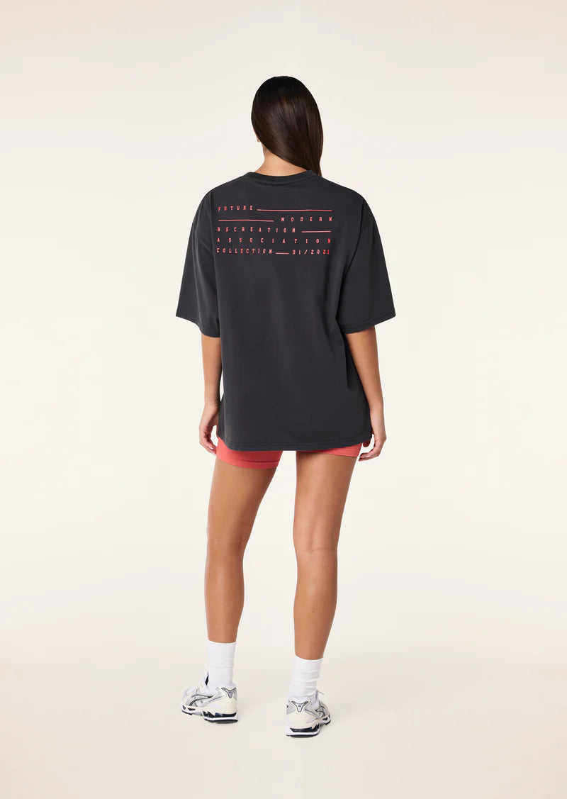 P.E Nation Playfield Tee - Washed Black
