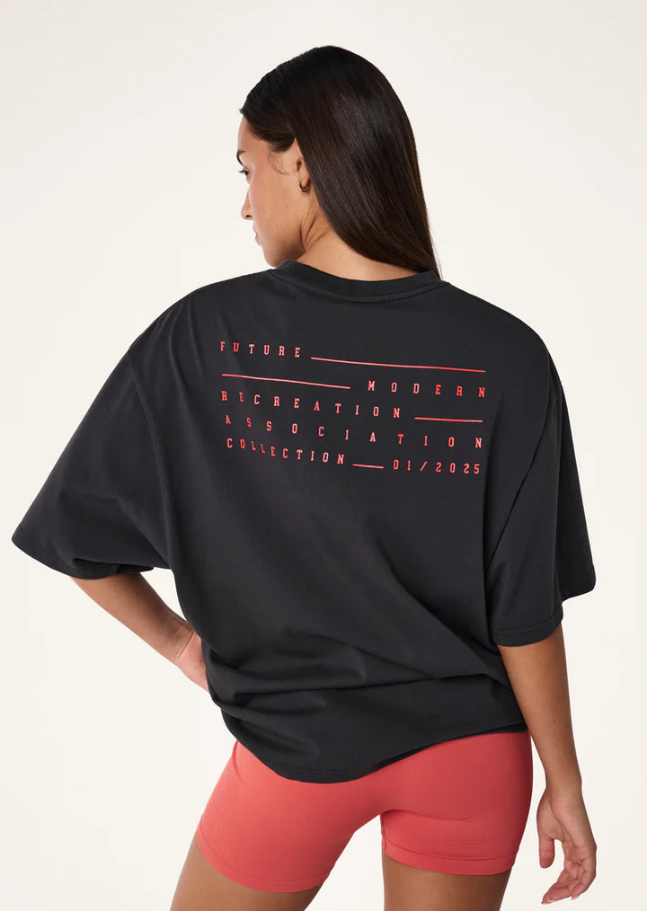 P.E Nation Playfield Tee - Washed Black