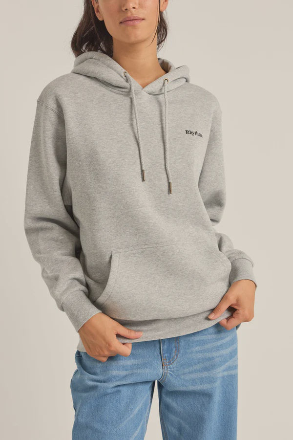 Rhythm Logo Boyfriend Fleece Hood - Grey Heather