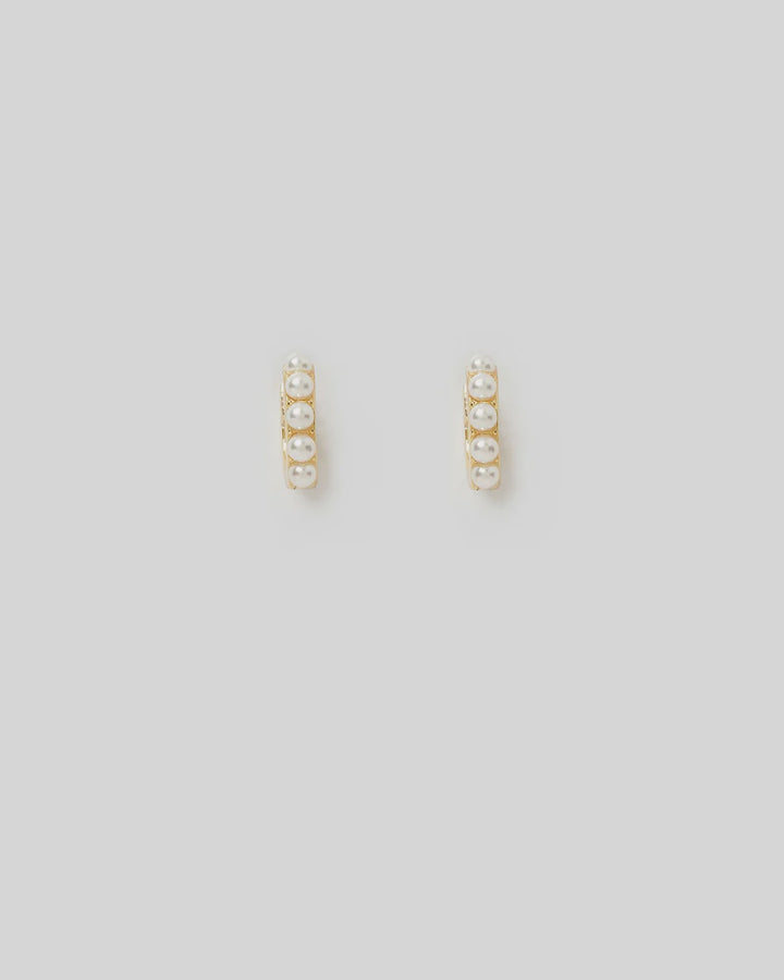 Arms Of Eve Presley Pearl Huggie Earrings