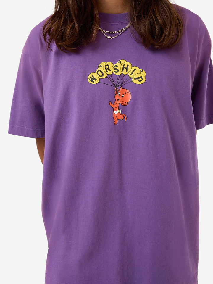 Worship Supplies Floater Vintage Tee - Prism Violet Fade