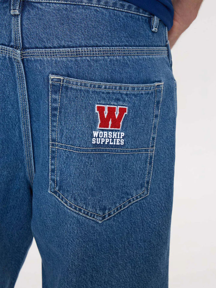 Worship Supplies Belter Big Dawg Jean Short- Sky High Blue