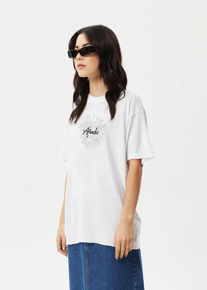 Afends Pulse Hemp Oversized Tee - White