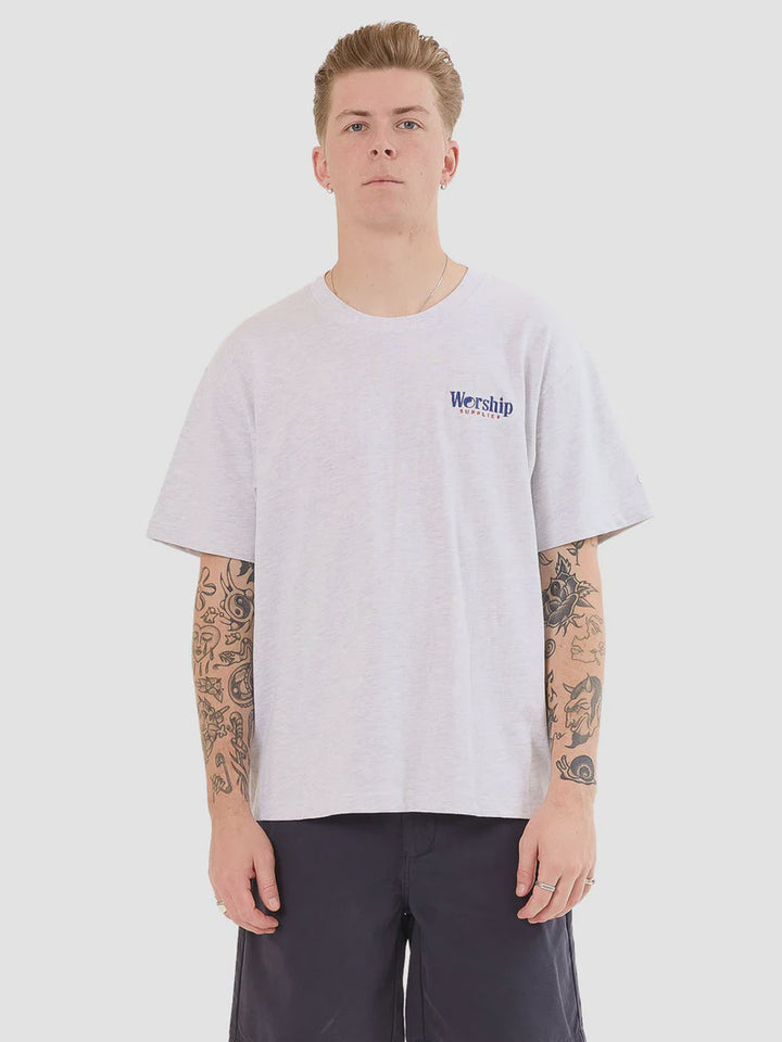 Worship Supplies Smoko Tee - Snow Marle
