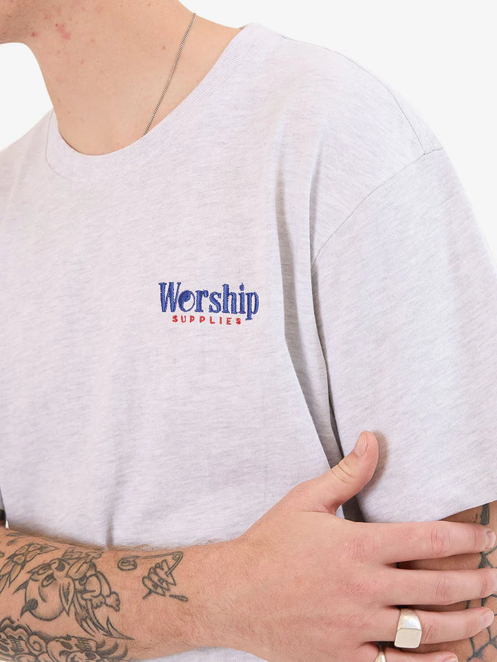 Worship Supplies Smoko Tee - Snow Marle