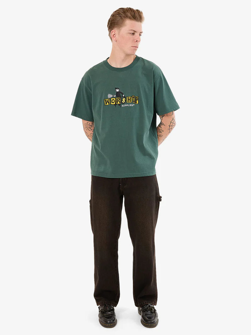 Worship Supplies Don't Get Caught Tee - Bistro Green