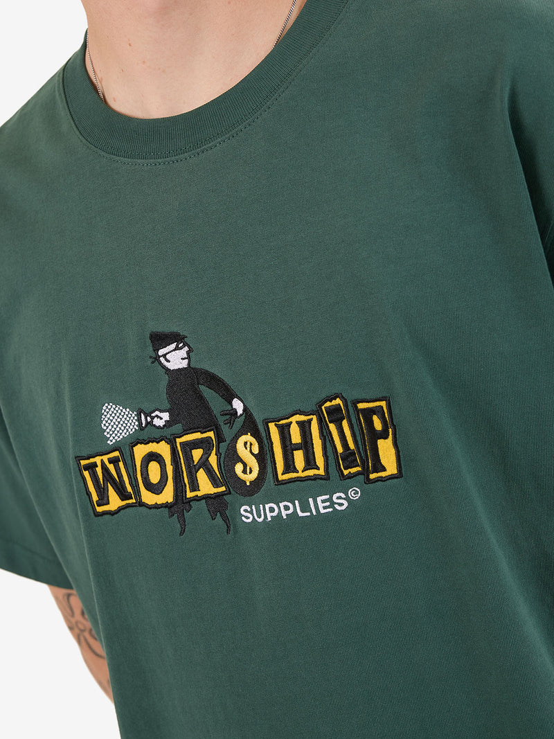 Worship Supplies Don't Get Caught Tee - Bistro Green