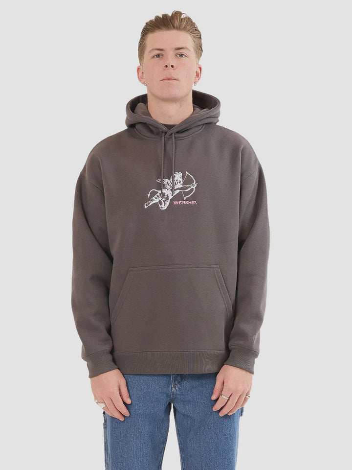 Worship Supplies Cherub Pull Over Hood - Worn Black