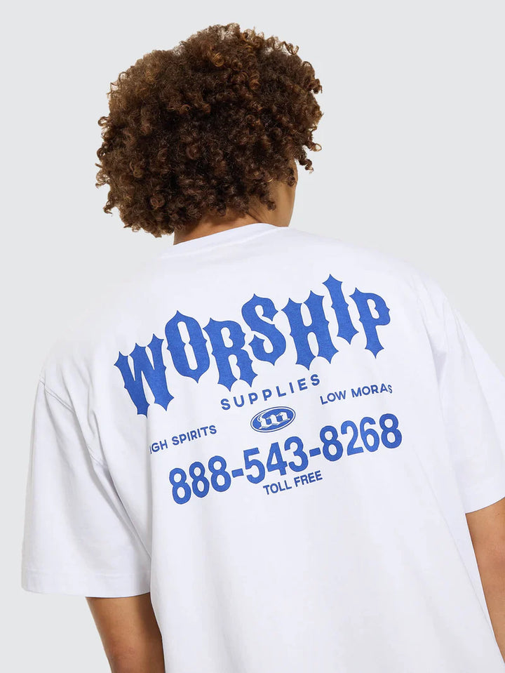 Worship Morality Tee - White