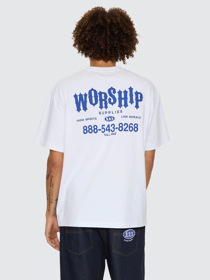 Worship Morality Tee - White