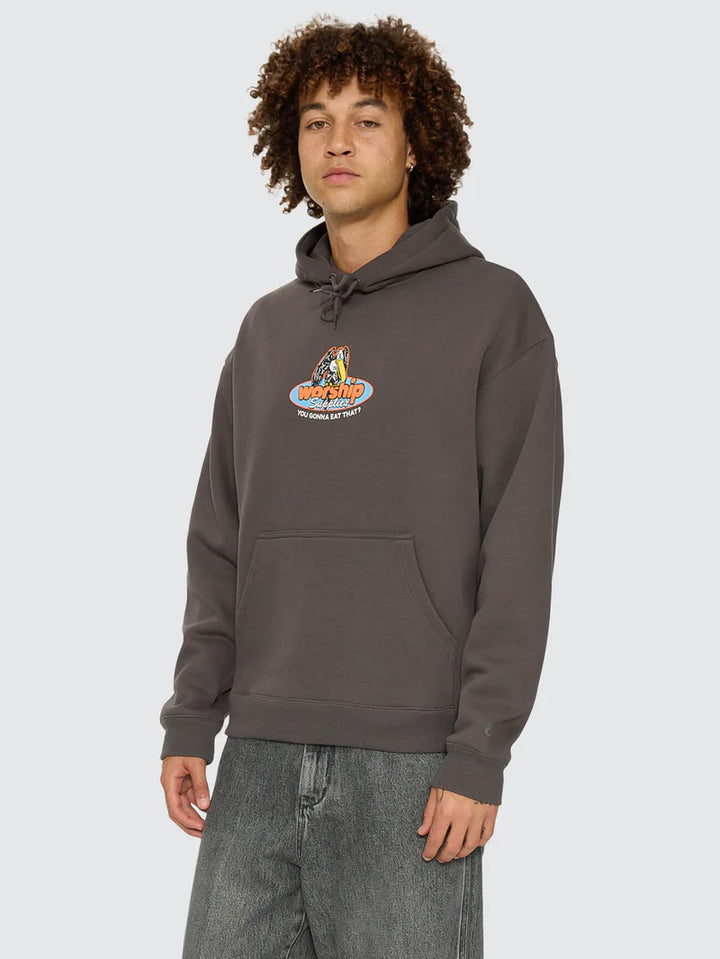 Worship Still Hungry Pullover Hood - Worn Black