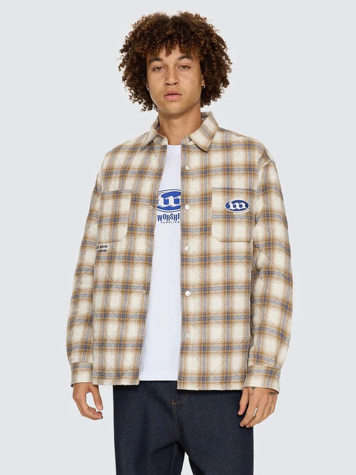 Worship Supplies Morality Quilted Shacket - Tan