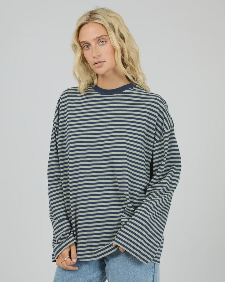 All About Eve Paloma LS Stripe Tee - Sage