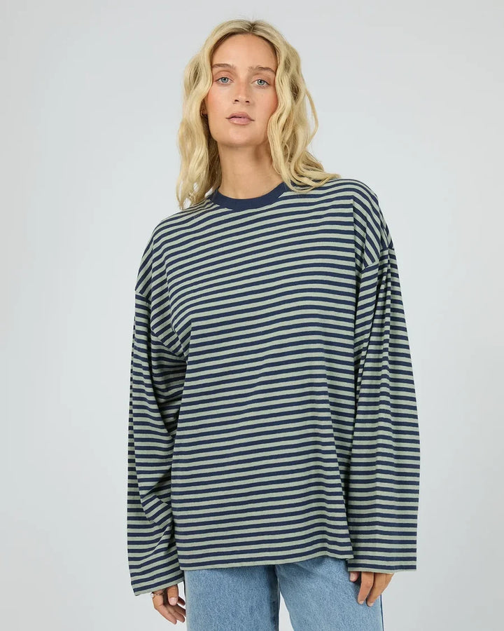 All About Eve Paloma LS Stripe Tee - Sage
