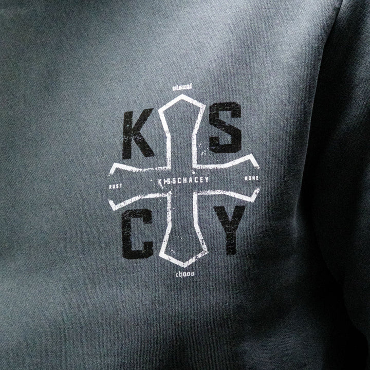 Kiss Chacey Tension Dual Curved Hoodie - Pigment Stormy
