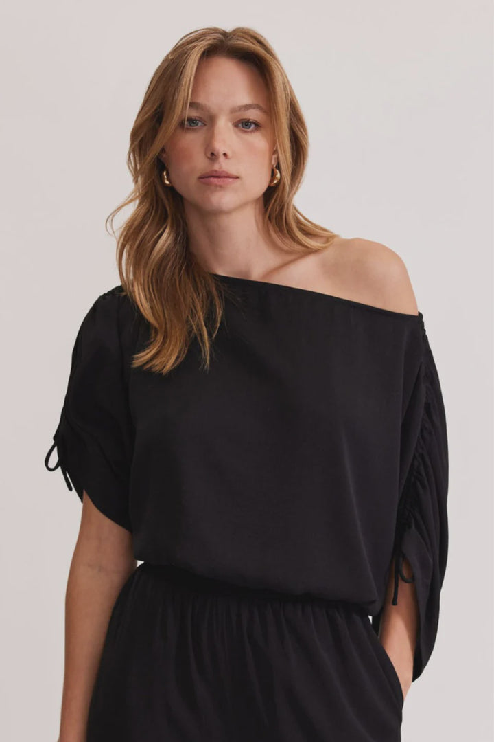 Staple The Label Quinn Drawstring Top - Black