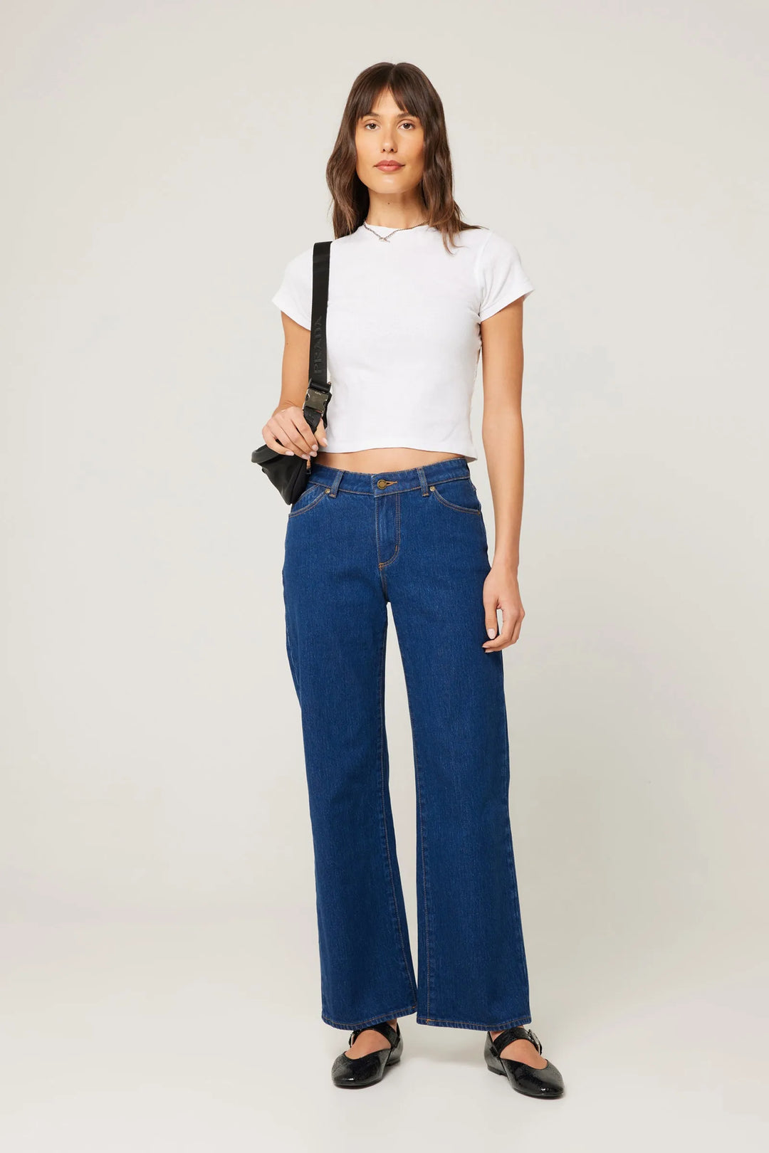 Rolla's Heidi Low Jean - Dark Stone - Dark Vintage Blue