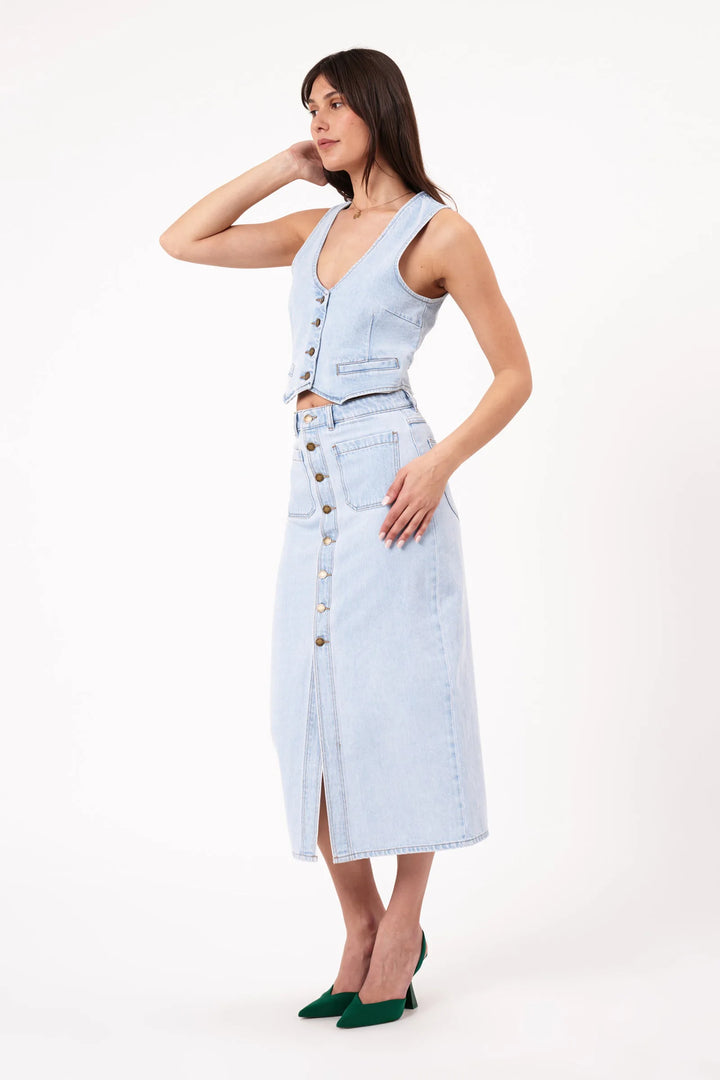 Rolla's Sailor Denim Skirt - Light Vintage Indigo