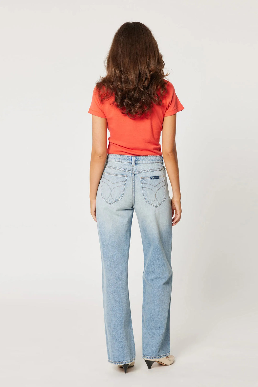 Rolla's Heidi Low Jean - Cali Worn - Light Vintage Blue