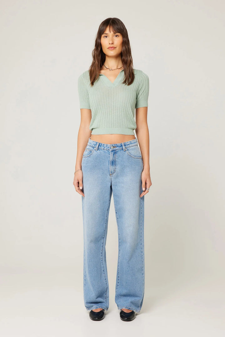 Rolla's Kate Mid Baggy Jean - 90's Blue - Vintage Blue