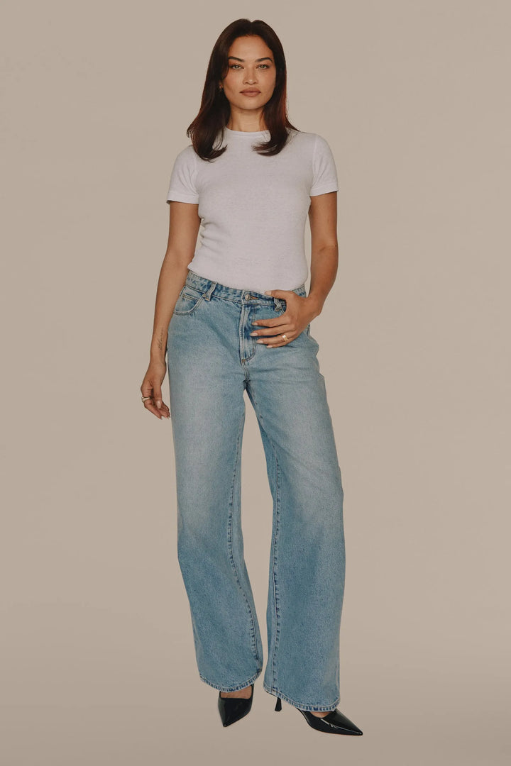Rolla's Kate Mid Baggy Jean - 90's Blue - Vintage Blue
