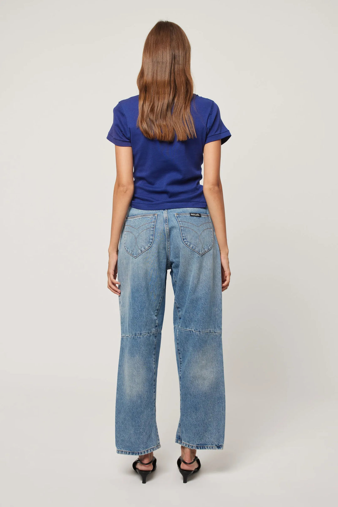 Rolla's Jane High Rise Barrel Jean - Brent - Vintage Indigo