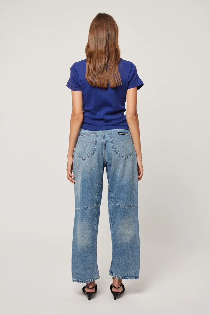 Rolla's Jane High Rise Barrel Jean - Brent - Vintage Indigo