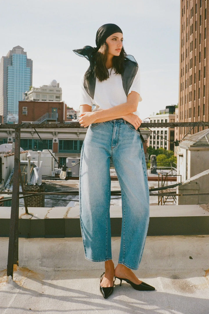 Rolla's Gigi Barrel Jean - Brad Blue
