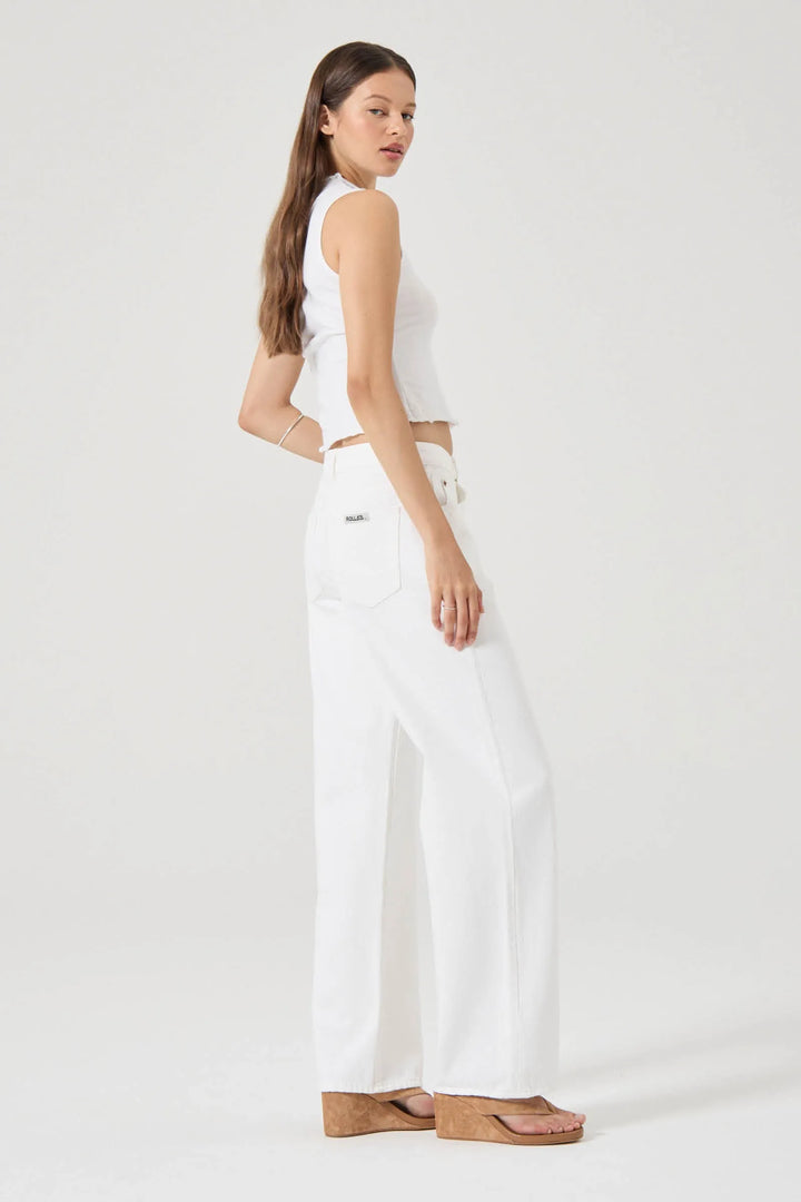 Rolla's Kate Mid Baggy Jean - Vintage White