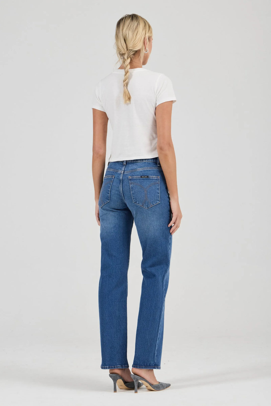 Rollas Meg Straight Denim Jean - Reign