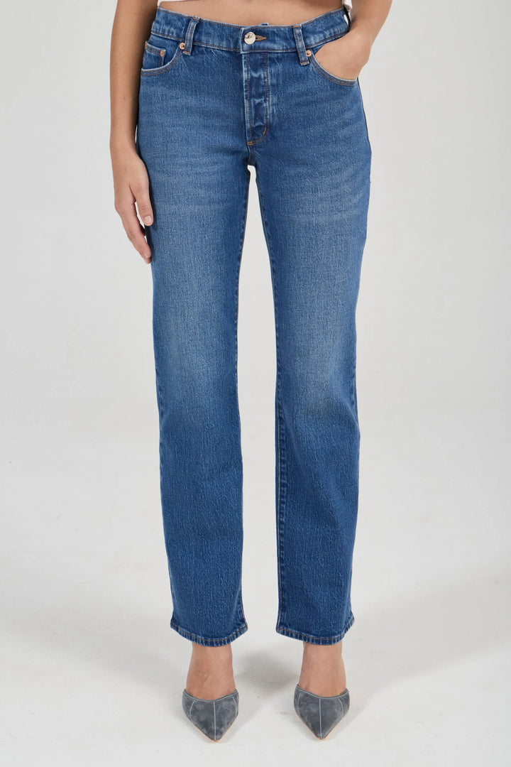 Rollas Meg Straight Denim Jean - Reign