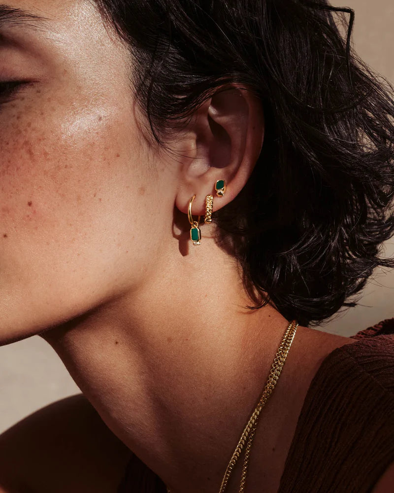 By Charlotte 18k Gold Vermeil Strength Within Hoops