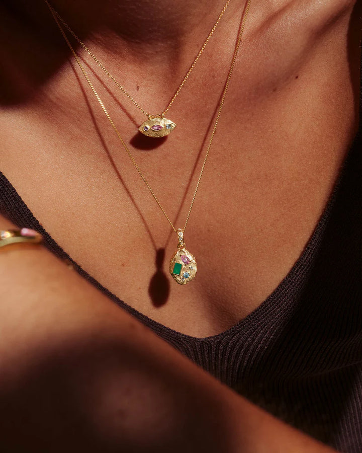 By Charlotte 19" Fine Curb Chain Necklace- 18k Gold Vermeil