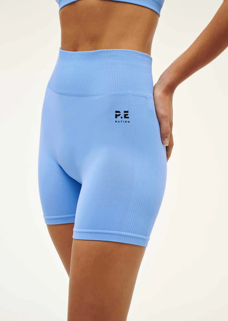 P.E Nation Restore Seamless 5" Bike Short - Cornflower Blue