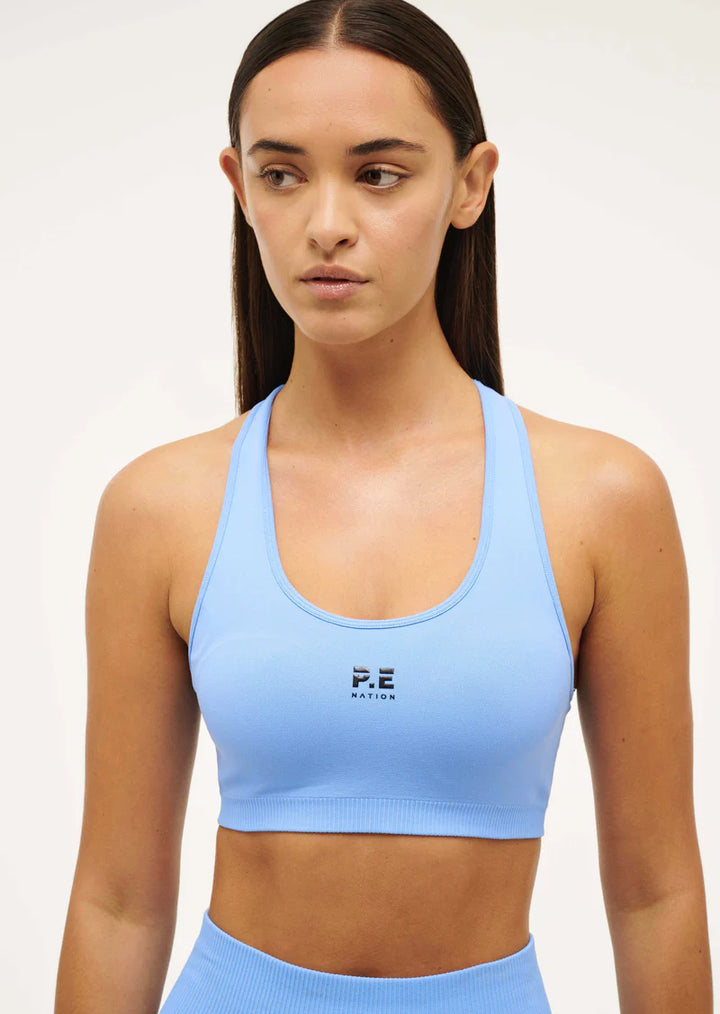 P.E Nation Restore Seamless Sports Bra - Cornflower Blue