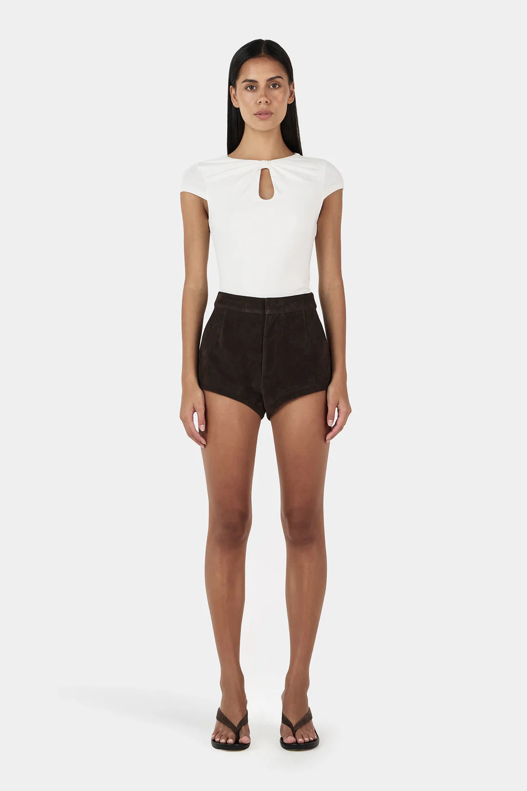 Ownley Rina Keyhole Tee - Ivory