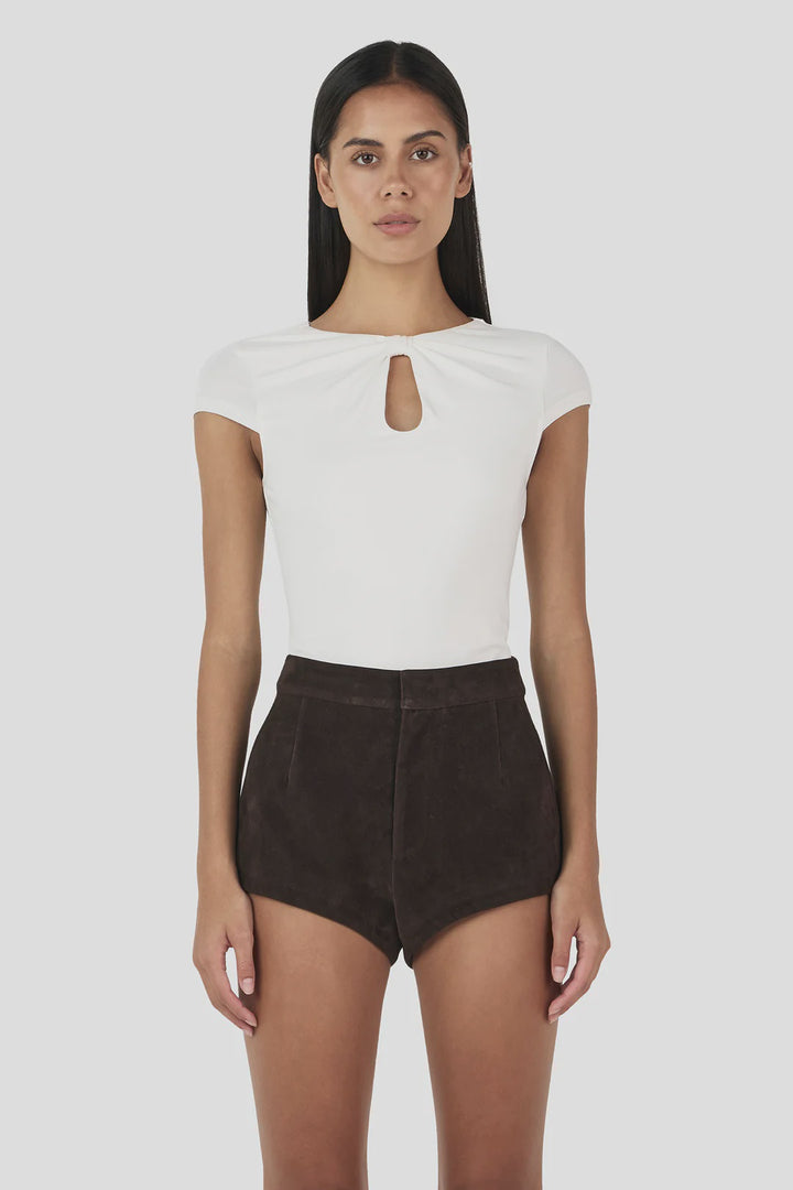 Ownley Rina Keyhole Tee - Ivory