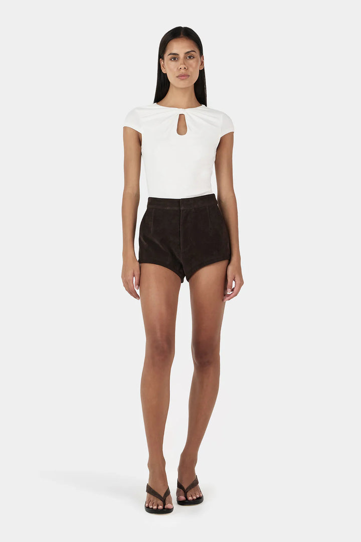 Ownley Rina Keyhole Tee - Ivory