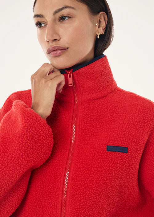 P.E Nation Rotate Sherpa Jacket - College Red/Dark Navy