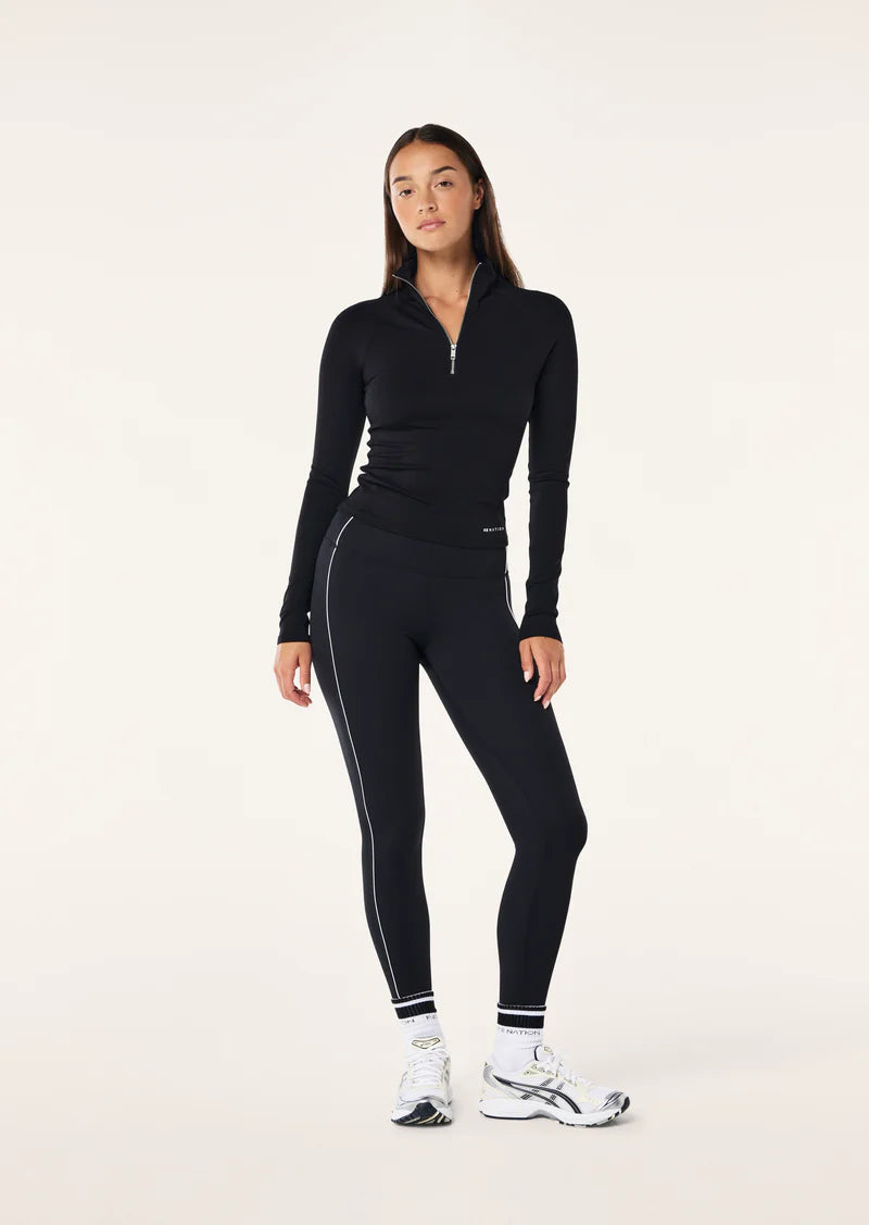 P.E Nation Routine Quarter Zip Long Sleeve - Black