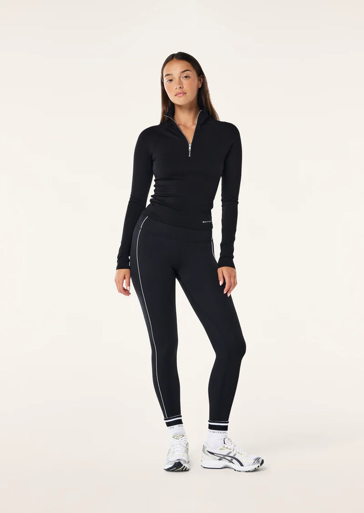 P.E Nation Routine Quarter Zip Long Sleeve - Black